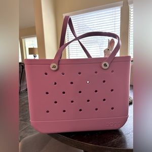 Bogg Bag with clear plastic inserts